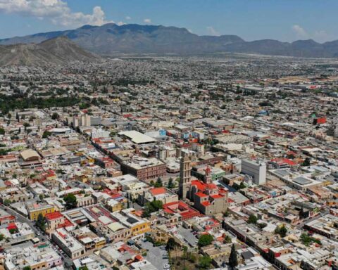 Vista aérea de la ciudad de Saltillo.