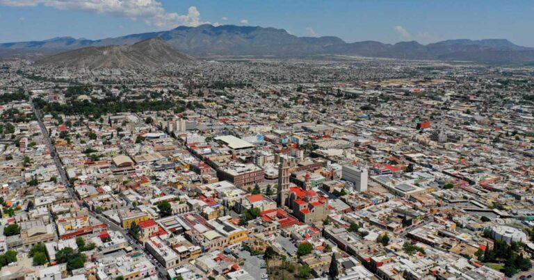 Vista aérea de la ciudad de Saltillo.