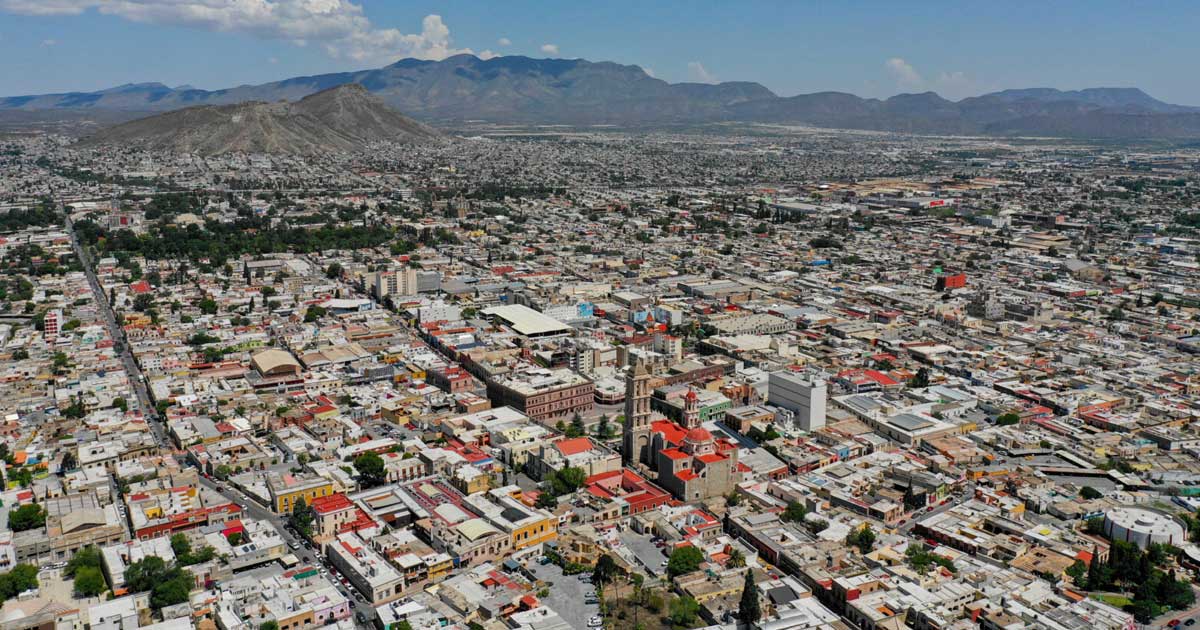 Vista aérea de la ciudad de Saltillo.