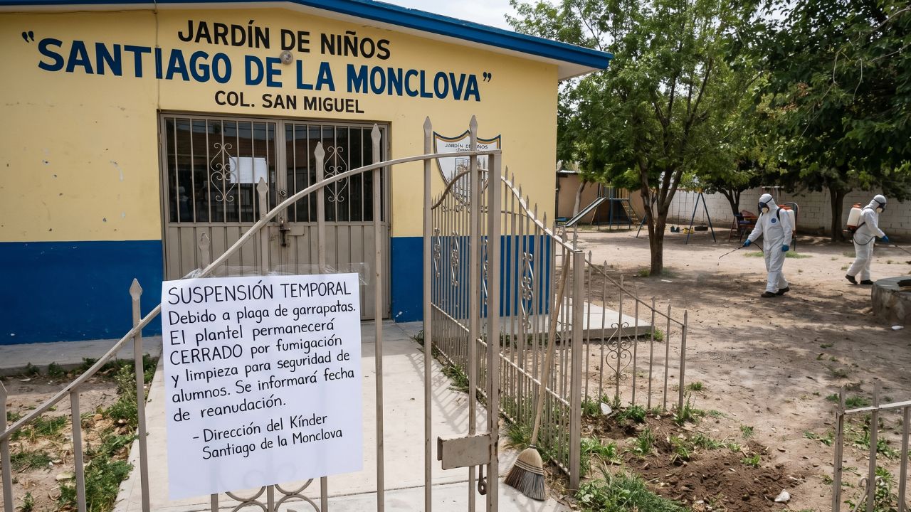 Kínder Monclova garrapatas