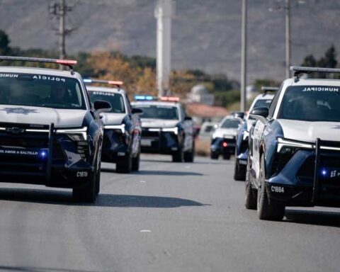 Patrullas de la Policía Municipal en Saltillo.