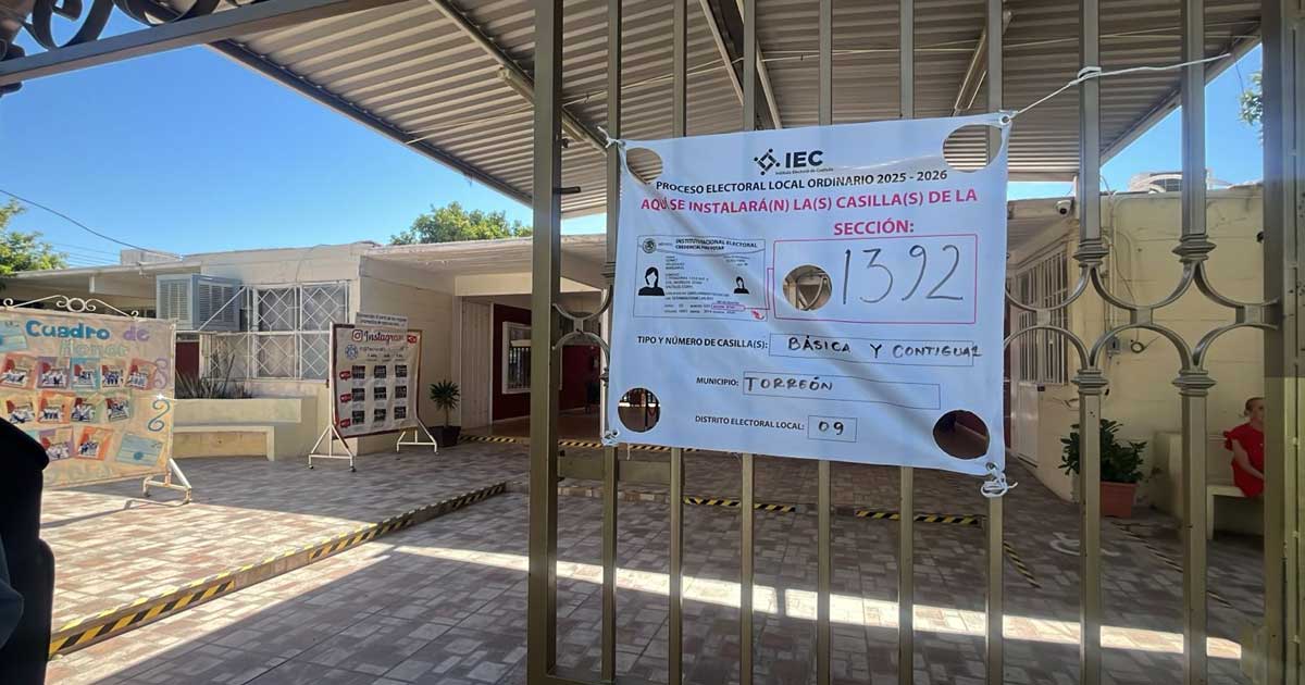 Casilla electoral en Torreón.