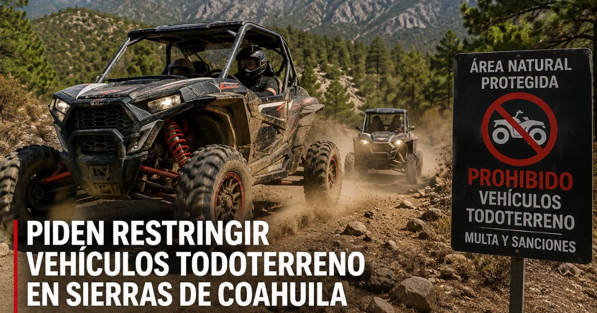 Piden restringir vehículos todoterreno