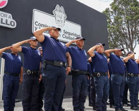 Cadetes de la Academia de Policía de Saltillo.