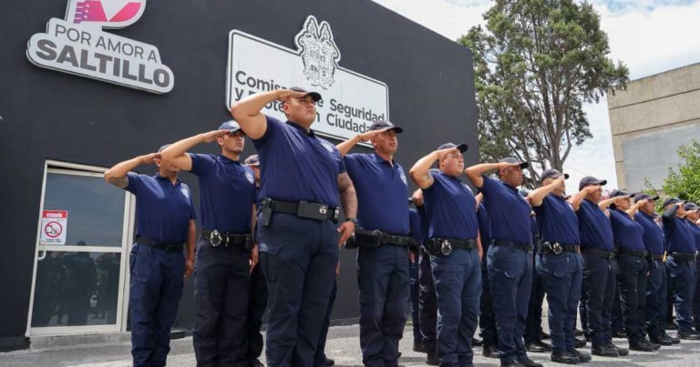 Cadetes de la Academia de Policía de Saltillo.