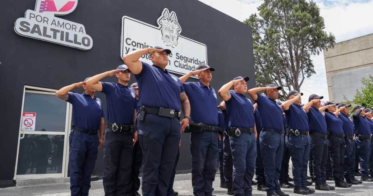 Cadetes de la Academia de Policía de Saltillo.