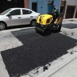 Trabajador en calles de Saltillo.