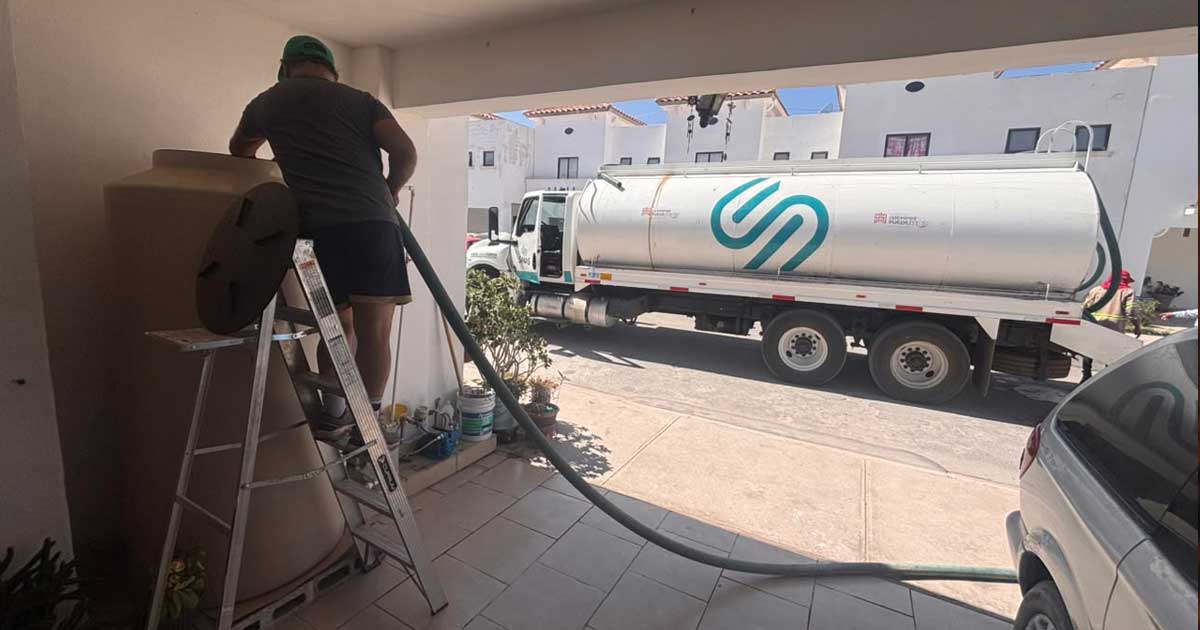 Pipa en una casa de SIMAS Torreón.